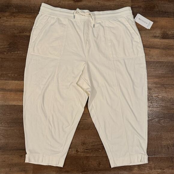 NEW Athleta Farallon Weekender Pant 3XL Magnolia White Pants Elastic Waist - Picture 1 of 16